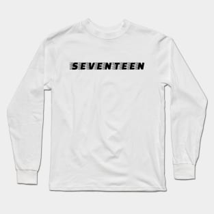 Seventeen Kpop Merch Minimalist Aesthetic Design Long Sleeve T-Shirt